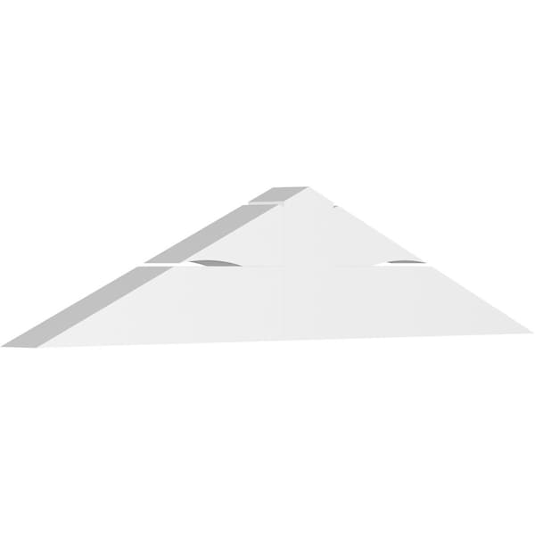 Ekena Millwork Richland Architectural Grade PVC Gable Bracket, 60"W x 12 1/2"H x 4"D x 6"F, 5/12 Pitch GBP060X13X0406RIC00 - main